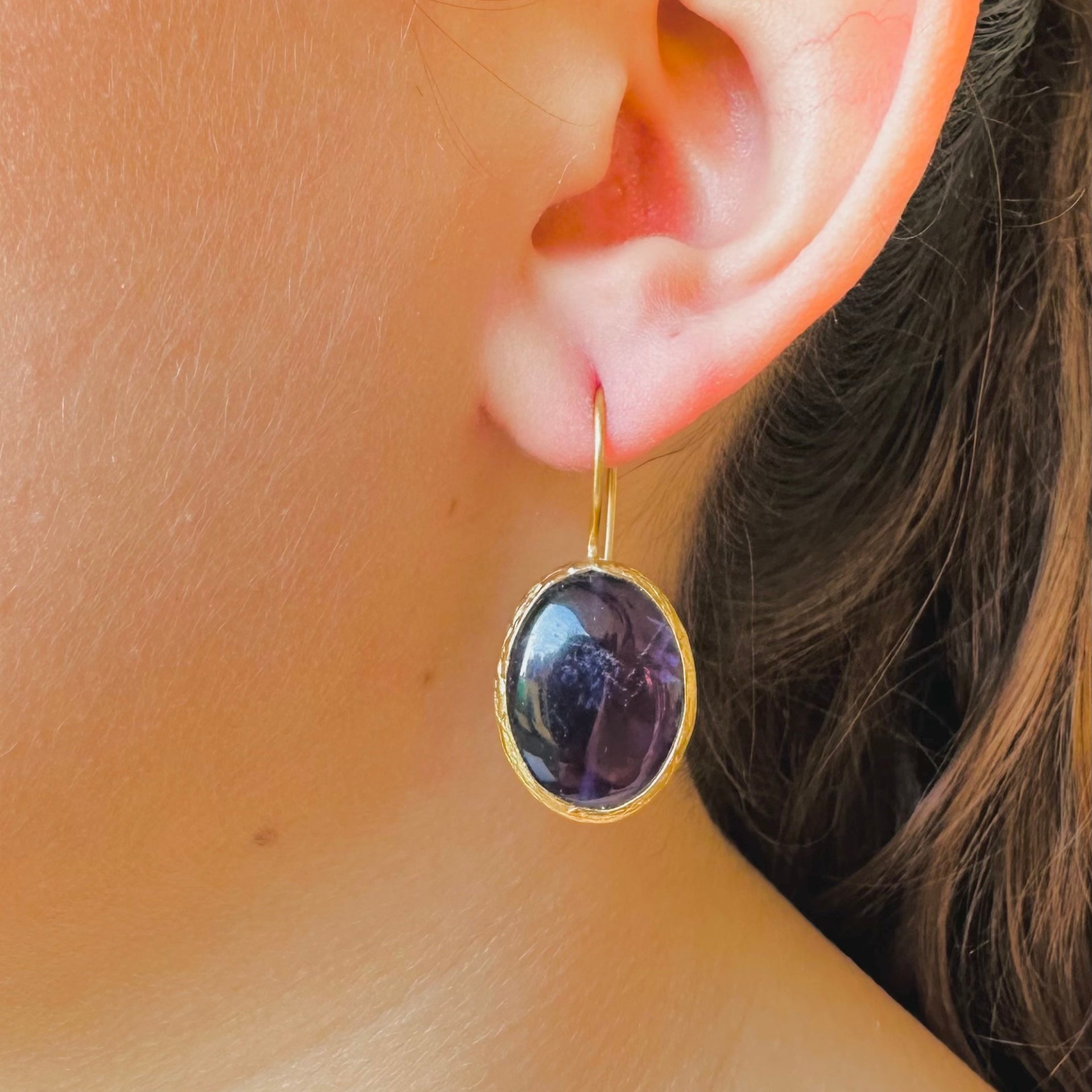 Aretes Ovalo amatista