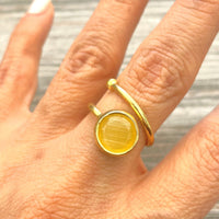 Anillo Remolino Amarillo