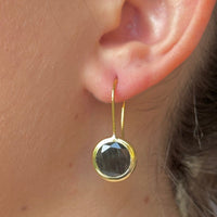 Aretes círculo negro