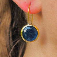 Aretes Círculo Azul