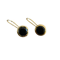 Aretes círculo negro
