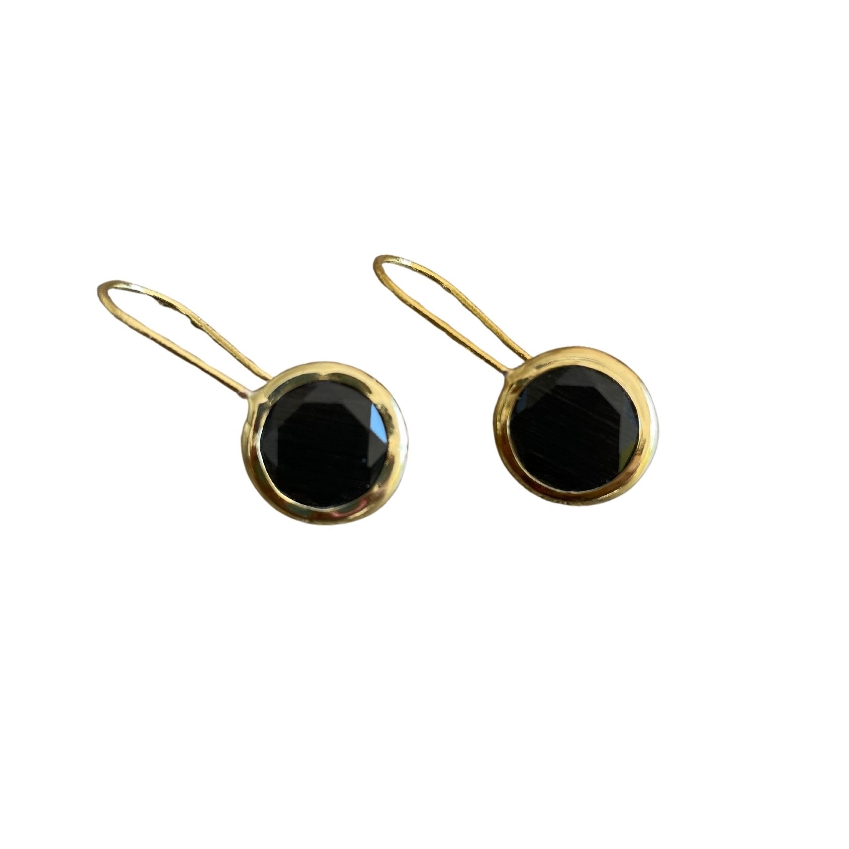 Aretes círculo negro