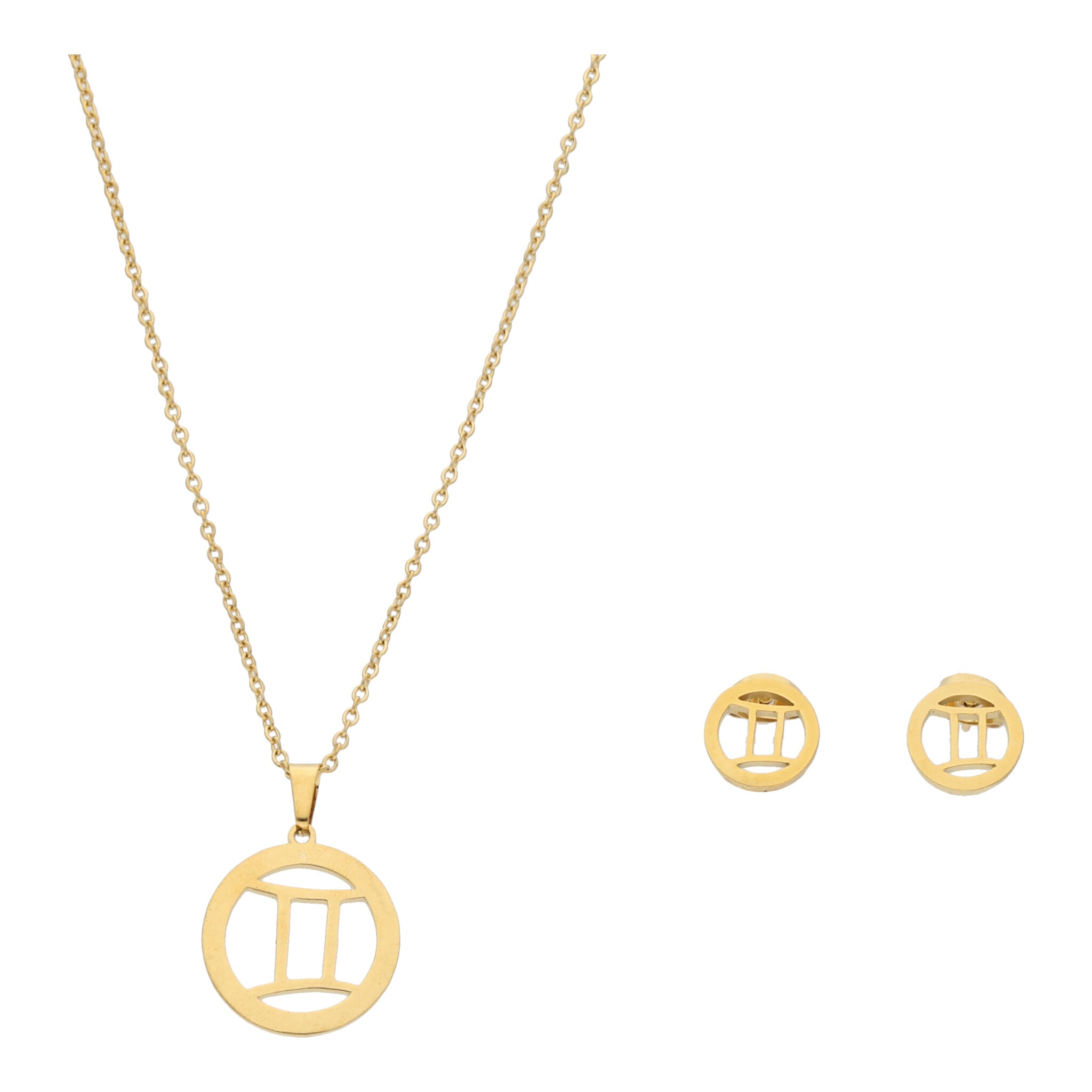 Géminis Collar y Aretes