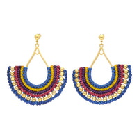 Abanicos Boho Azul Rey