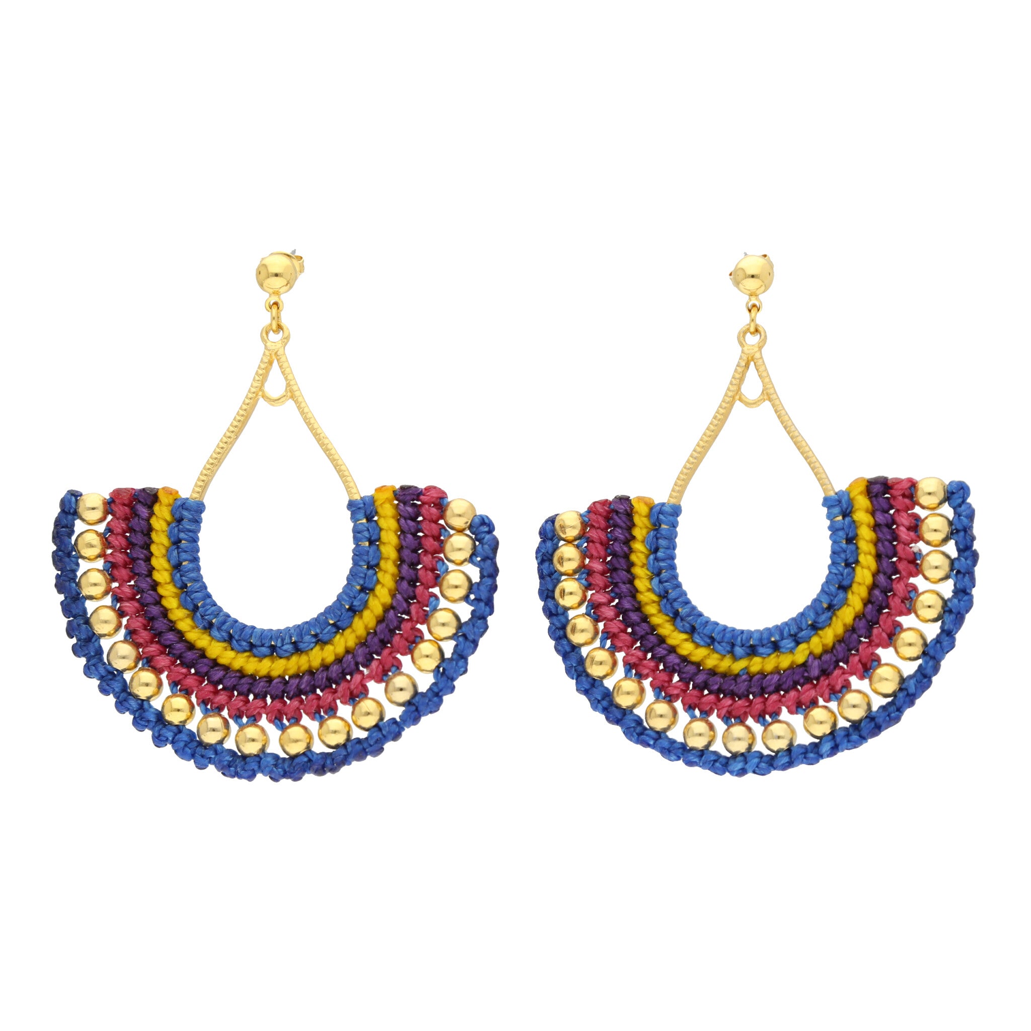 Abanicos Boho Azul Rey