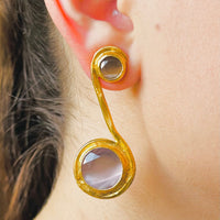Aretes Onda rosa