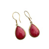 Aretes ovalo rojo