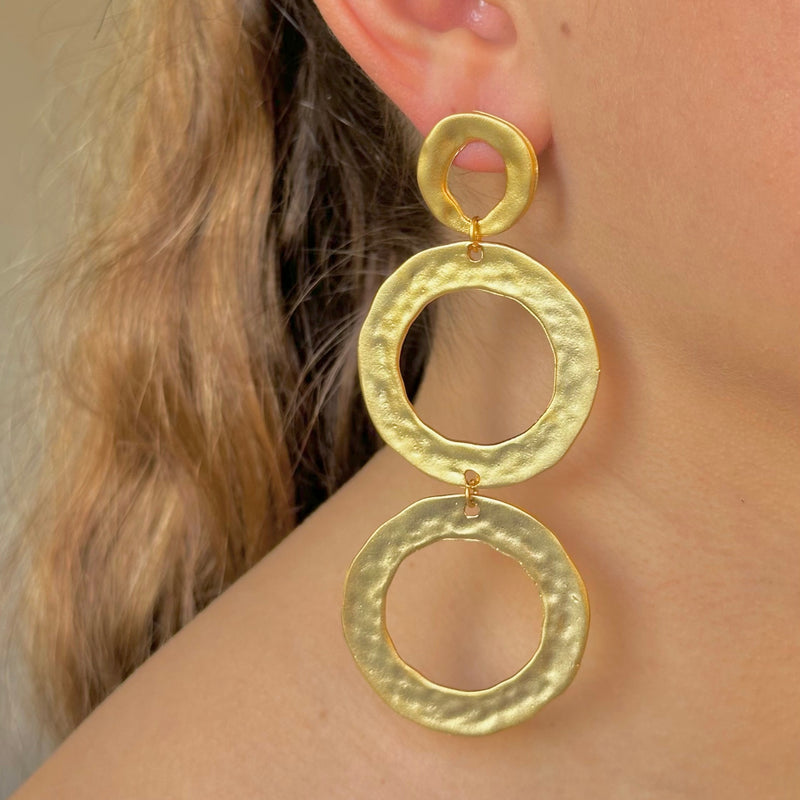 Aretes Aros dorados