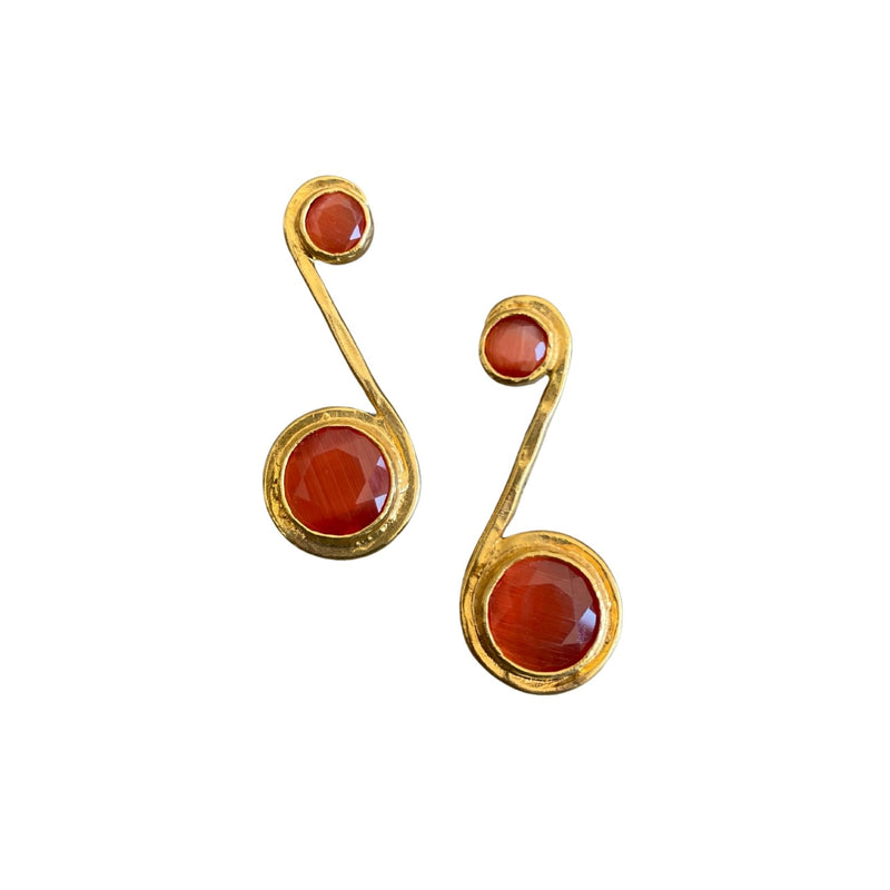 Aretes Onda naranja