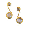 Aretes Onda rosa