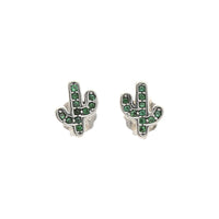 Arete Broquel Cactus Plata