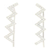 Arete Zigzag ear crawler plata y zirconia