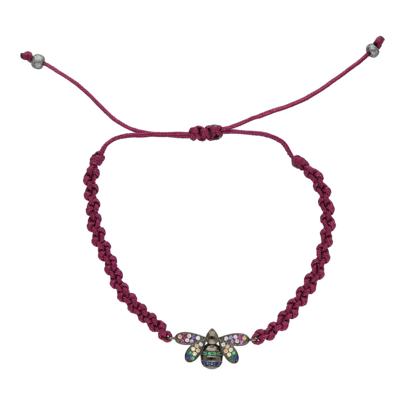 Pulsera Abejas Circonias Vino